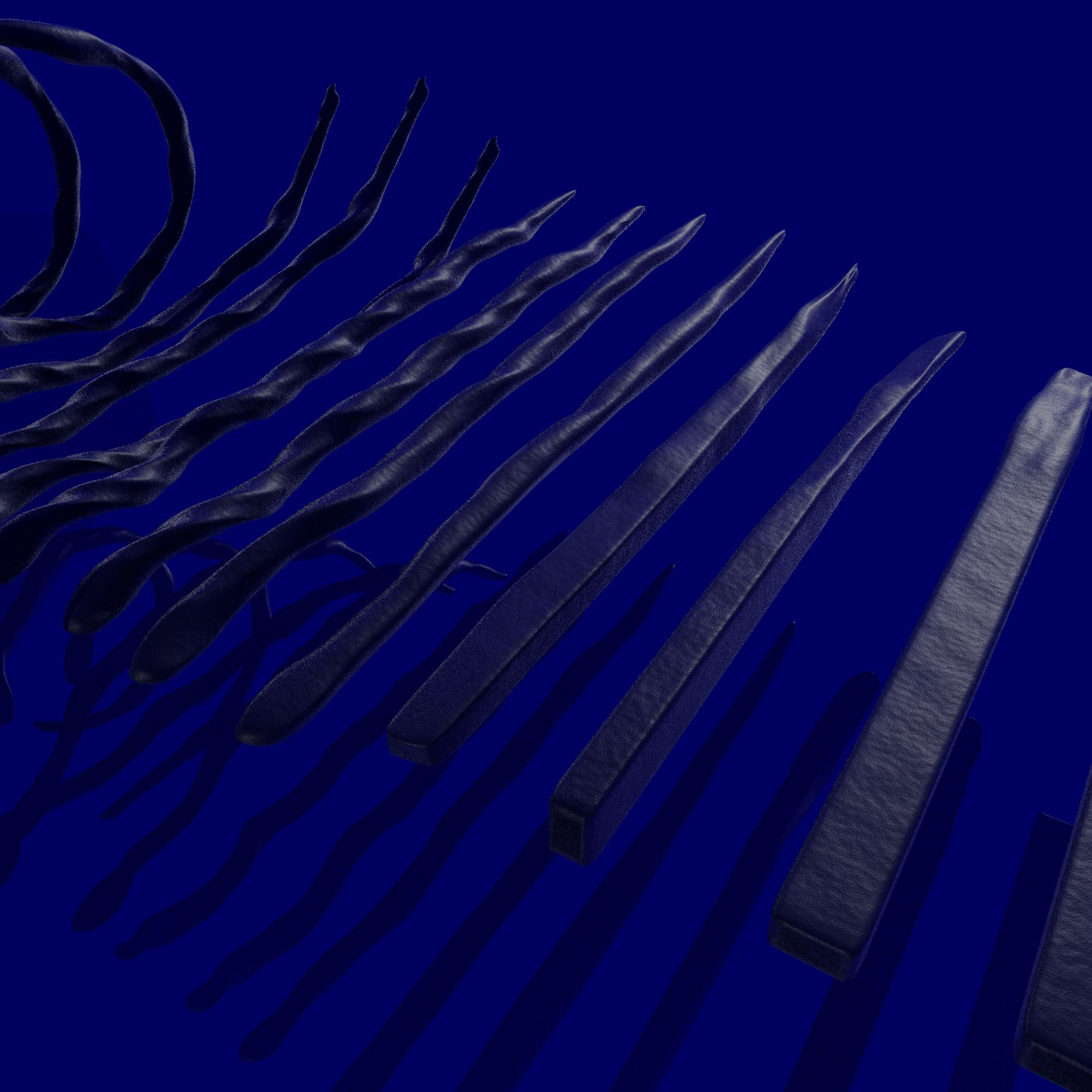 Image: Blanks, 3D modelled and rendered image.